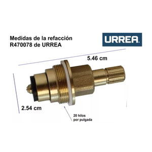 Cartucho 312 Vástago Para Regadera R470078 Urrea-V ID-2910389