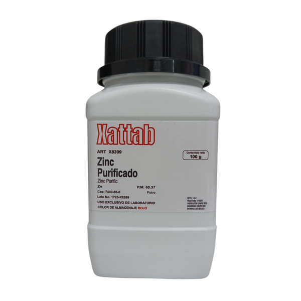 Zinc Purificado En Polvo De 100 Gramos Xattab