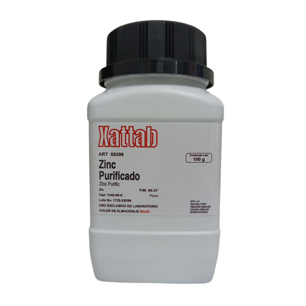 Zinc Purificado En Polvo De 100 Gramos Xattab