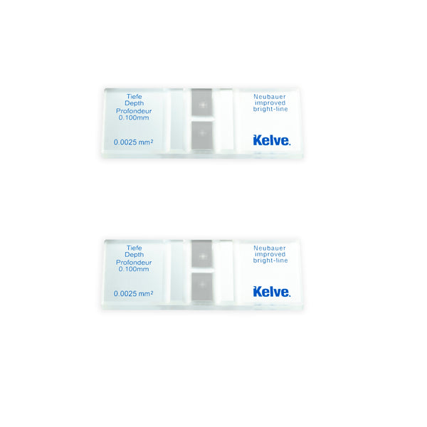 Camara de Neubauer Hematocitometro Linea Brillante Paq C/2 Kelve