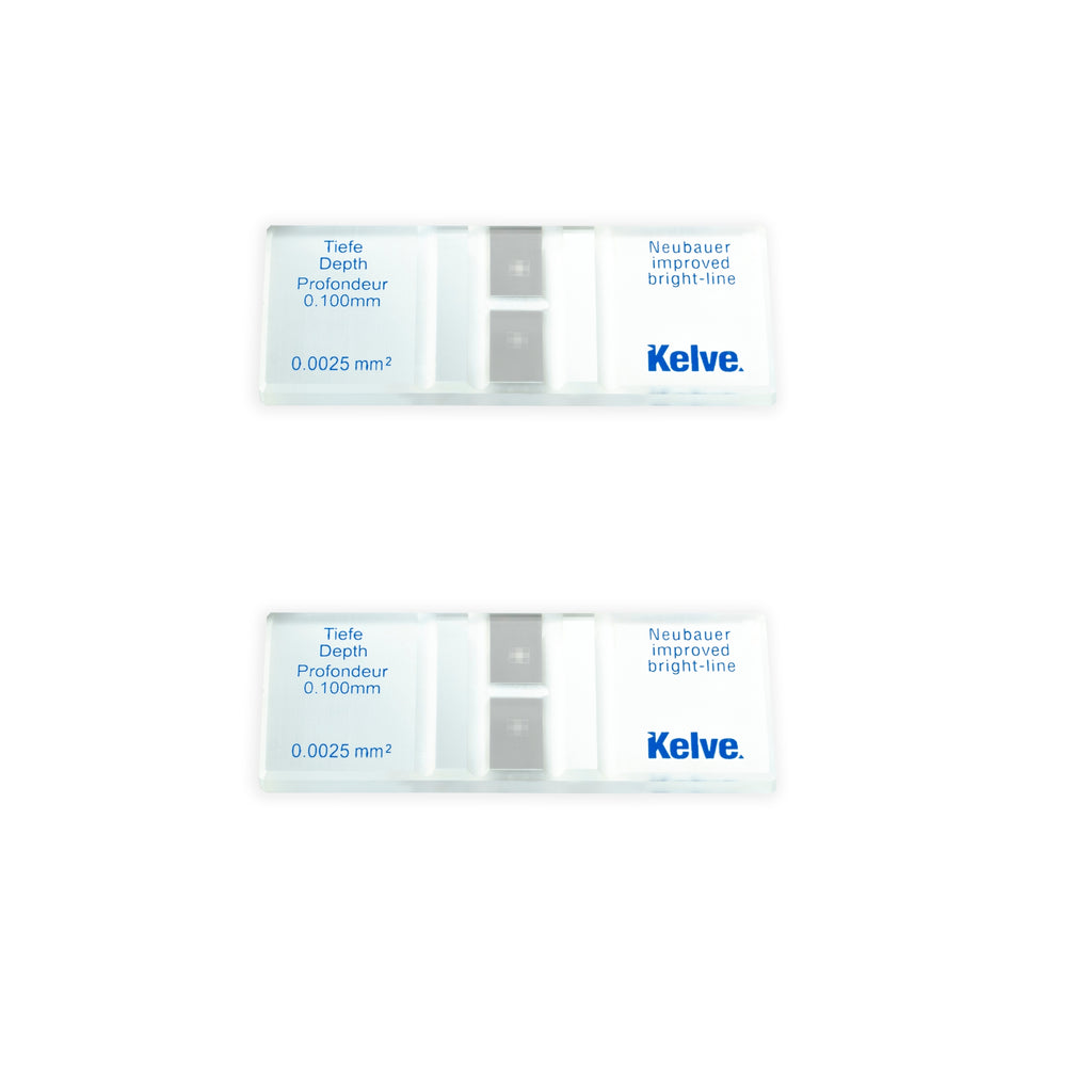 Camara de Neubauer Hematocitometro Linea Brillante Paq C/2 Kelve