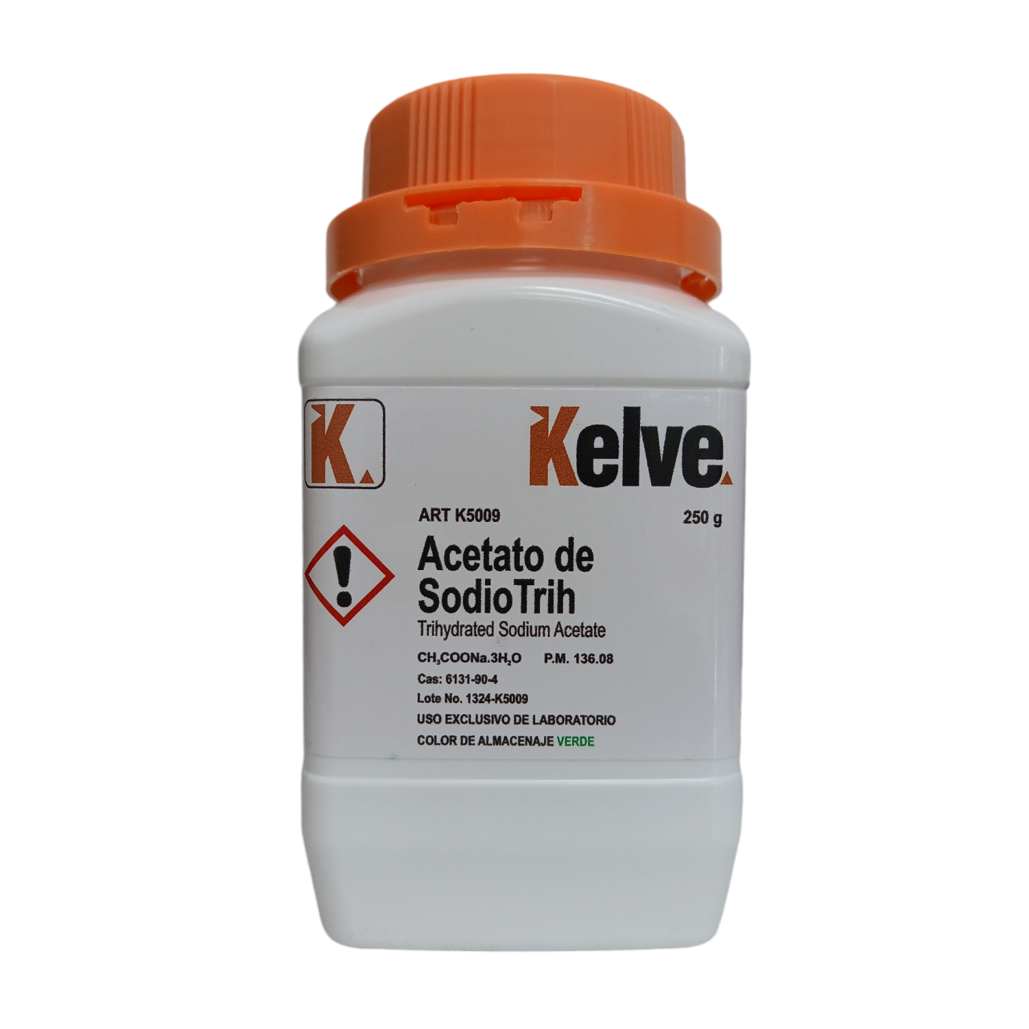 Acetato De Sodio Trihidratado R. A. De 250 G Kelve ID-3210950