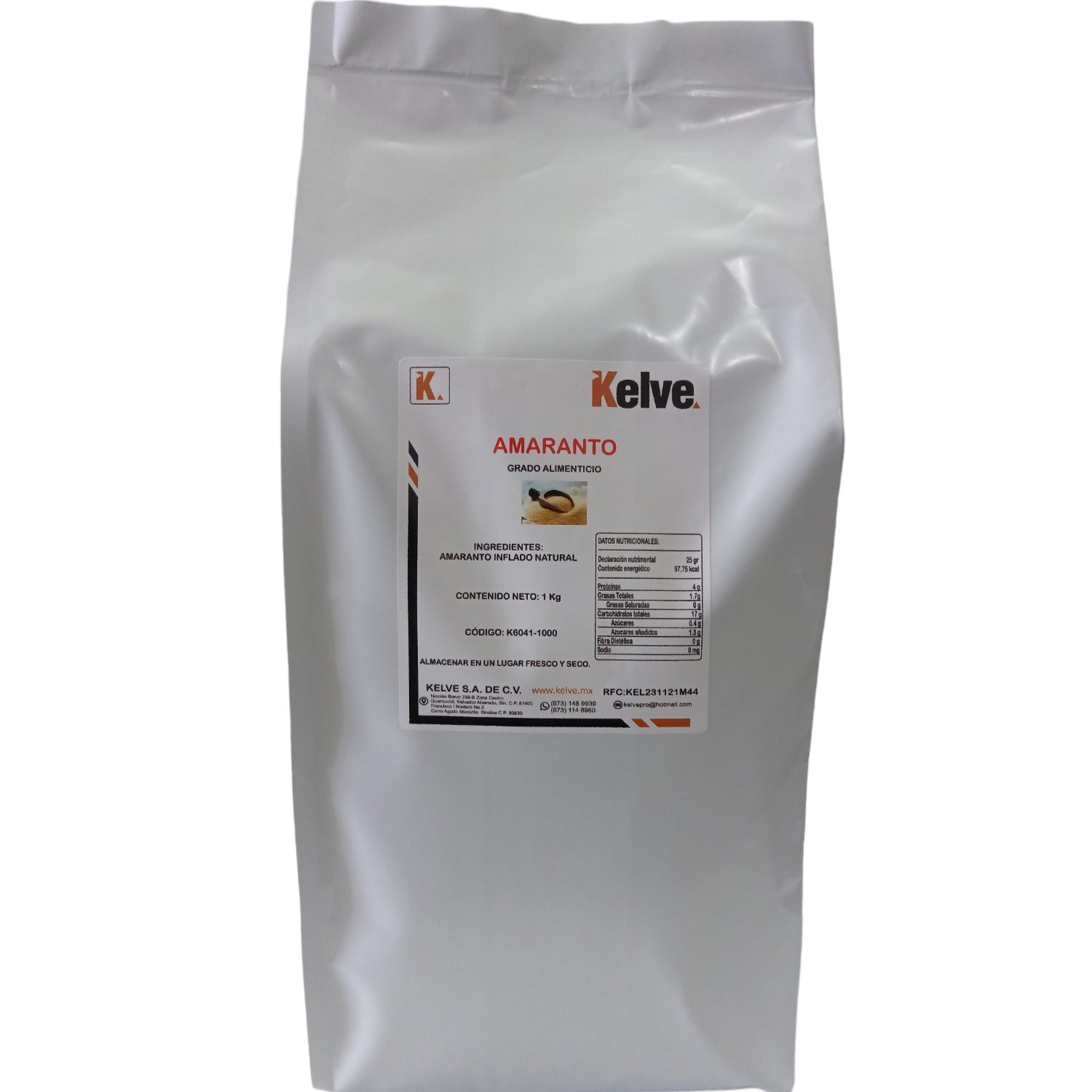 Amaranto Inflado Natural 1Kg Kelve ID-2989319