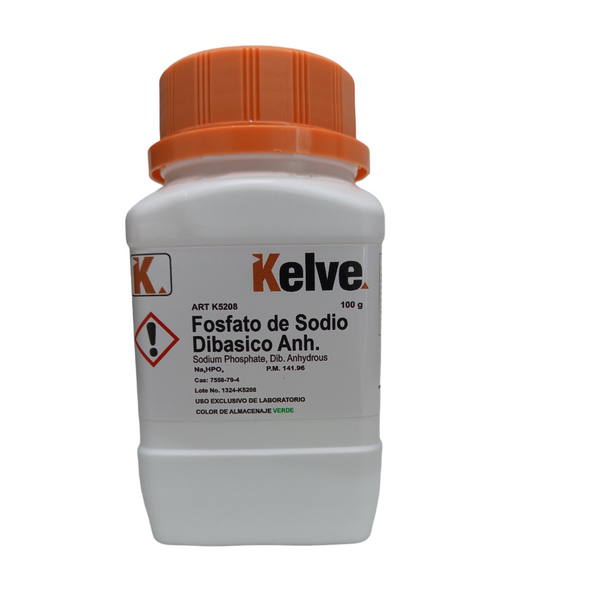 Fosfato de Sodio Dibasico Anhidro De 100 Gramos Kelve