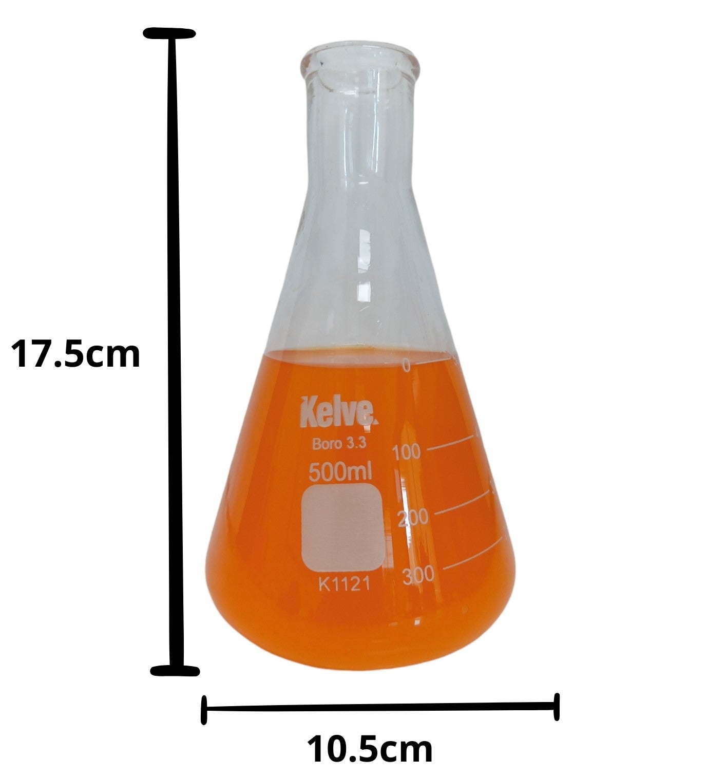 Matraz Erlenmeyer 500 Ml Vidrio Kelve Paq C/3 ID-3226853