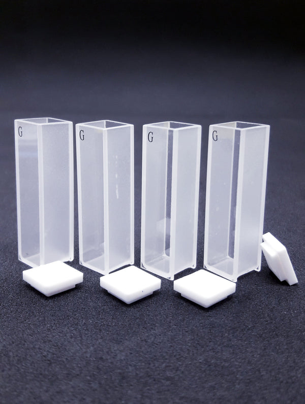 Celda de Vidrio para Espectofotómetro Paquete con 4 Piezas Labomed
