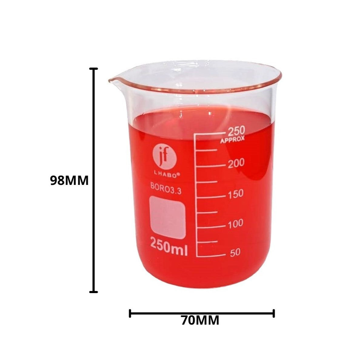 Vaso Precipitado De Vidrio 250 Ml Jf Lhabo ID-2244155