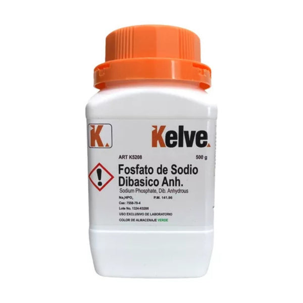 Fosfato de Sodio Dibasico Anhidro De 500 Gramos Kelve