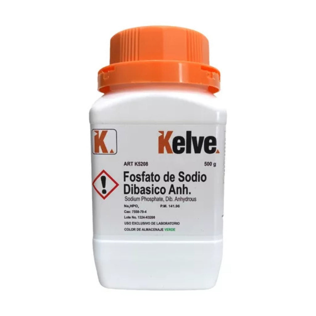Fosfato de Sodio Dibasico Anhidro De 500 Gramos Kelve