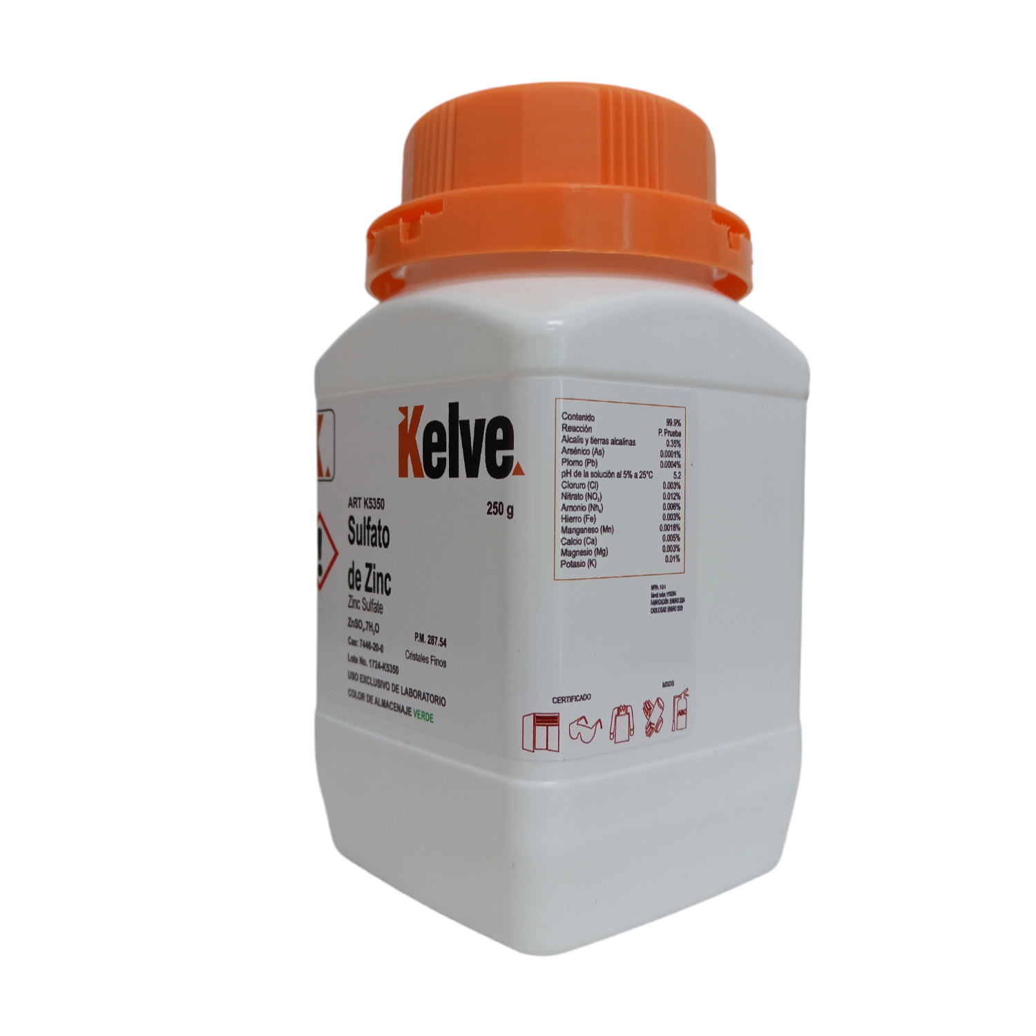 Sulfato De Zinc R. A. De 250 G Kelve ID-3200501