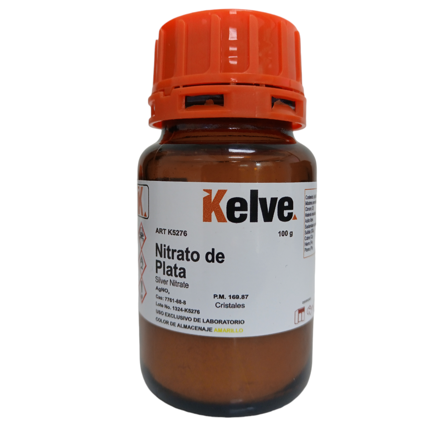 Nitrato De Plata R. A. De 100 G Kelve ID-3255980