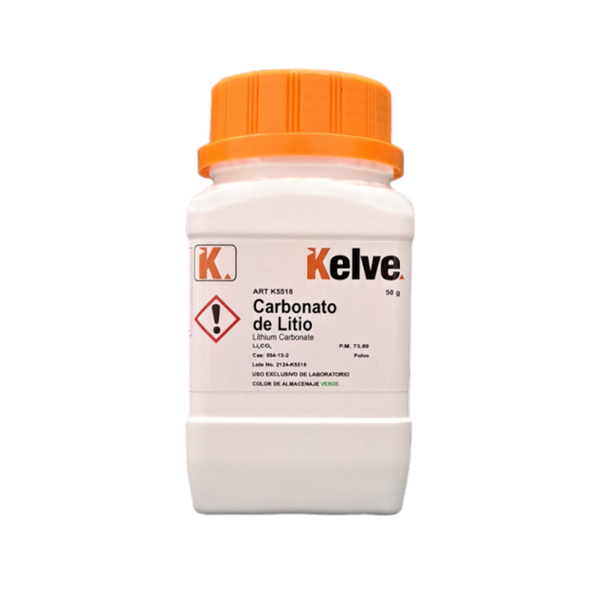 Carbonato de Litio 50 Gramos Kelve