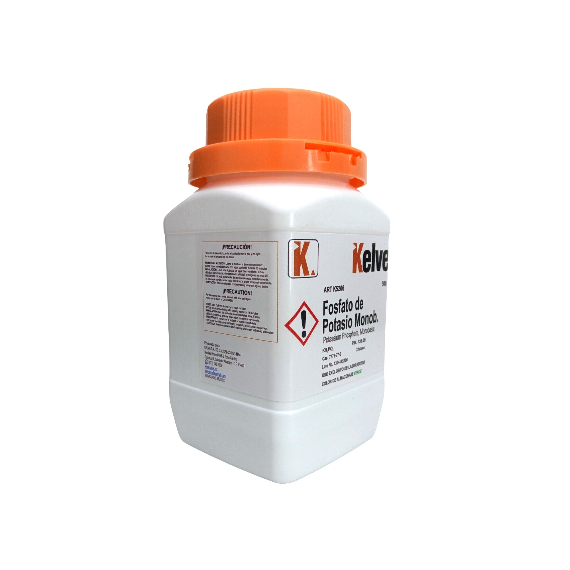 Fosfato De Potasio Monobasico R. A. De 500 G Kelve ID-2934439