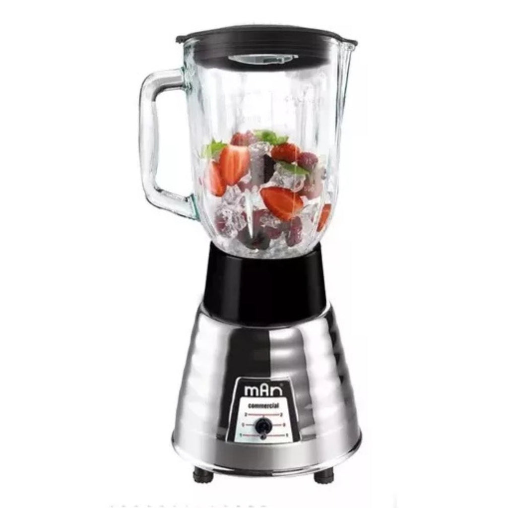 Licuadora 1.5 Litros Cromo con Vaso de Vidrio Man