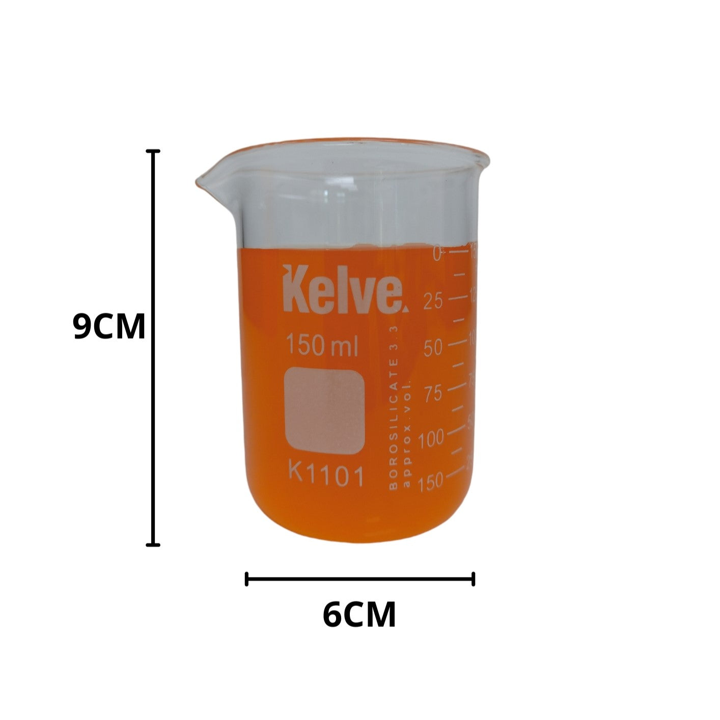 Vaso Precipitado De Vidrio 150 Ml Kelve Paq C/5 ID-3236337