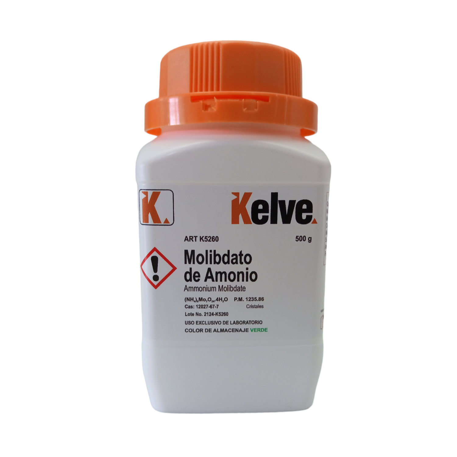 Molibdato De Amonio R. A. De 500 G Kelve ID-2977800