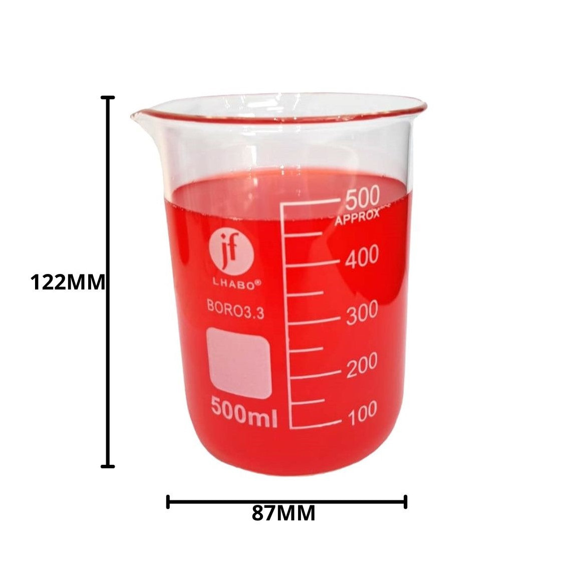 Vaso Precipitado De Vidrio 500 Ml Jf Lhabo ID-2244157