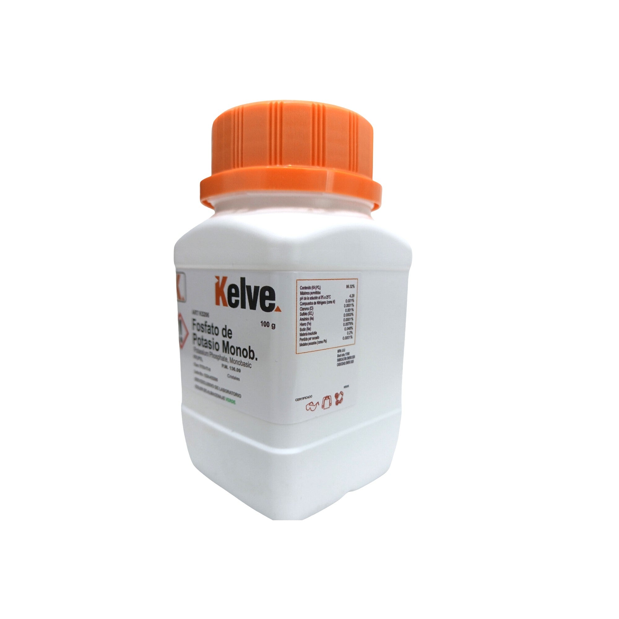 Fosfato De Potasio Monobasico R. A. De 100 G Kelve ID-2934417