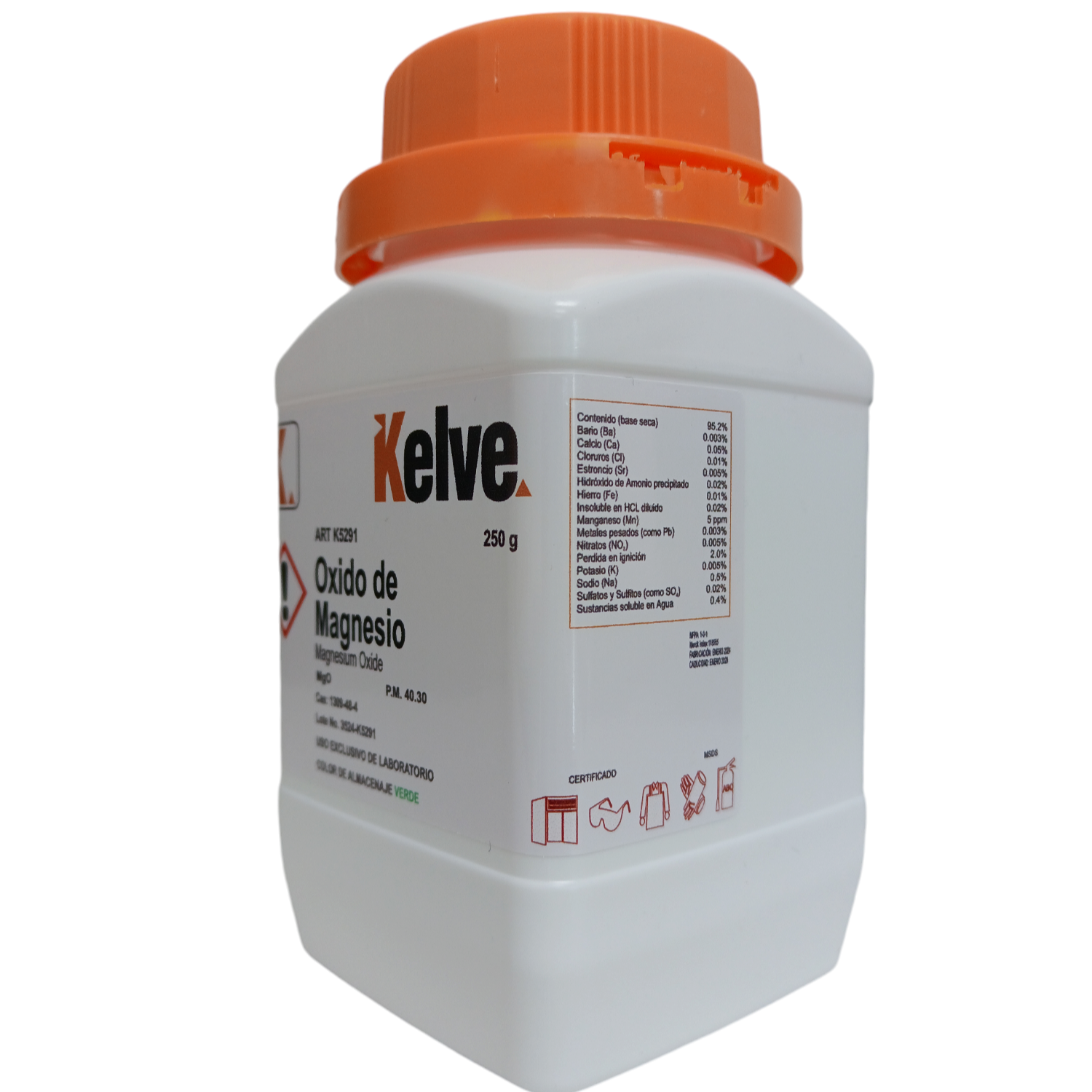 Oxido De Magnesio R. A. De 250 G Kelve ID-3192790