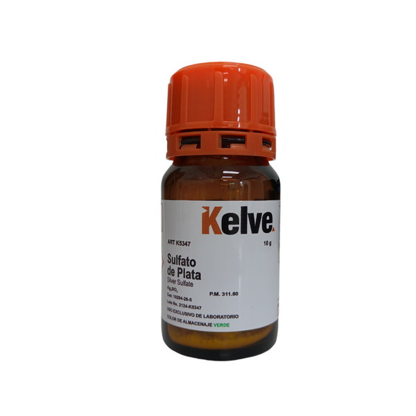 Sulfato de Plata 10 Gramos Kelve
