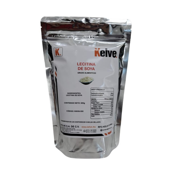 Lecitina de Soya Polvo 500 Gramos Kelve
