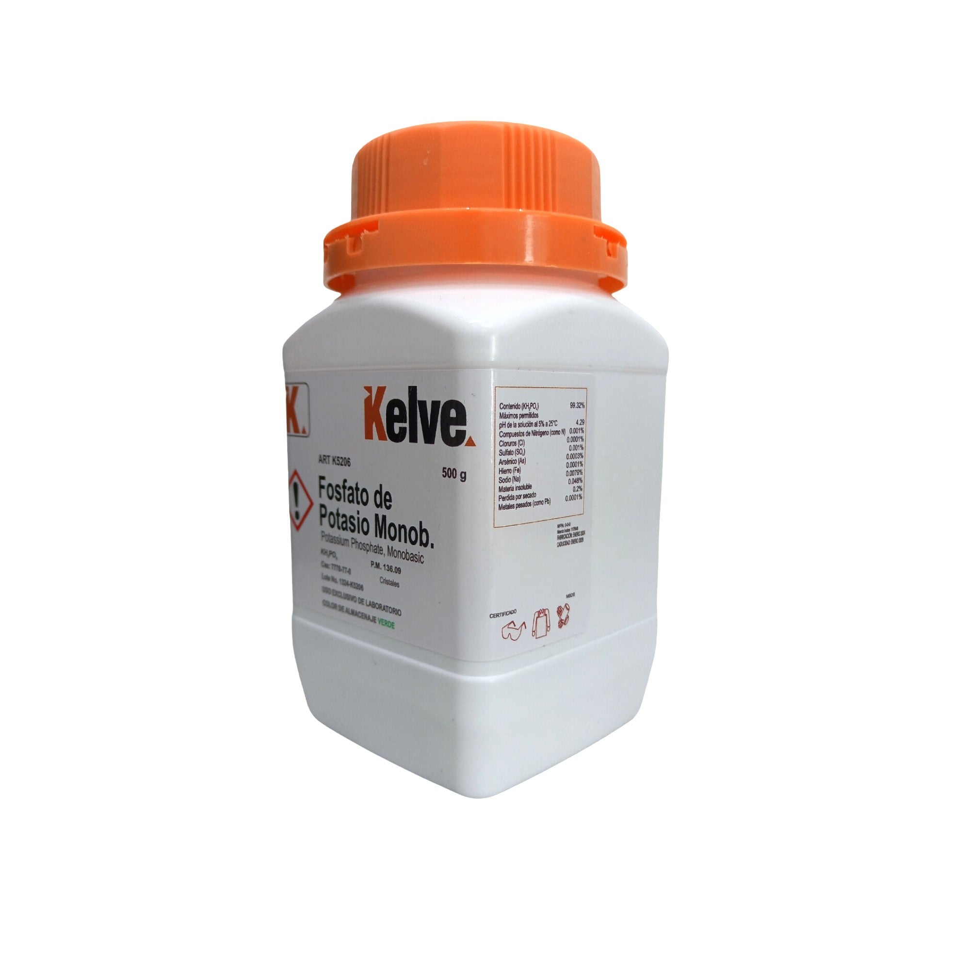 Fosfato De Potasio Monobasico R. A. De 500 G Kelve ID-2934440