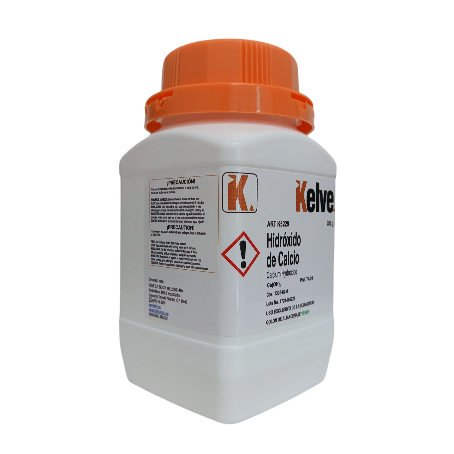 Hidroxido De Calcio R. A. De 250 G Kelve ID-3192717