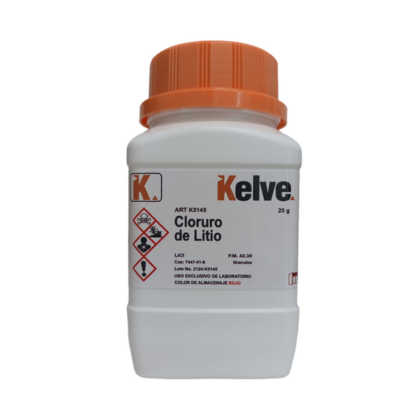 Cloruro de Litio 25 Gramos Kelve