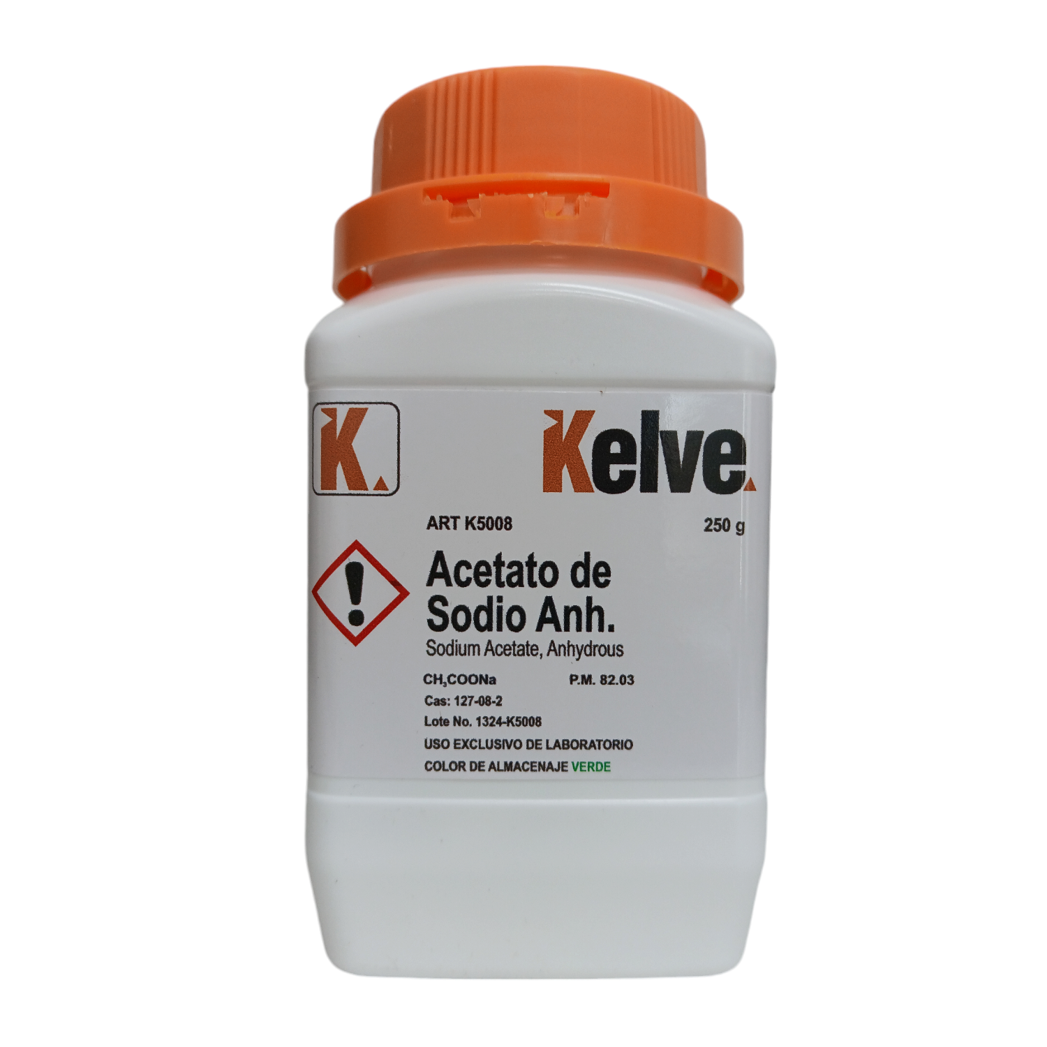 Acetato De Sodio Anhidro R. A. De 250 G Kelve ID-3210918