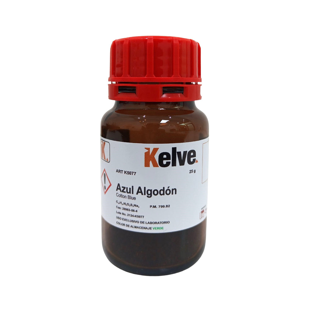 Azul Algodón De 25 Gramos Colorante Kelve