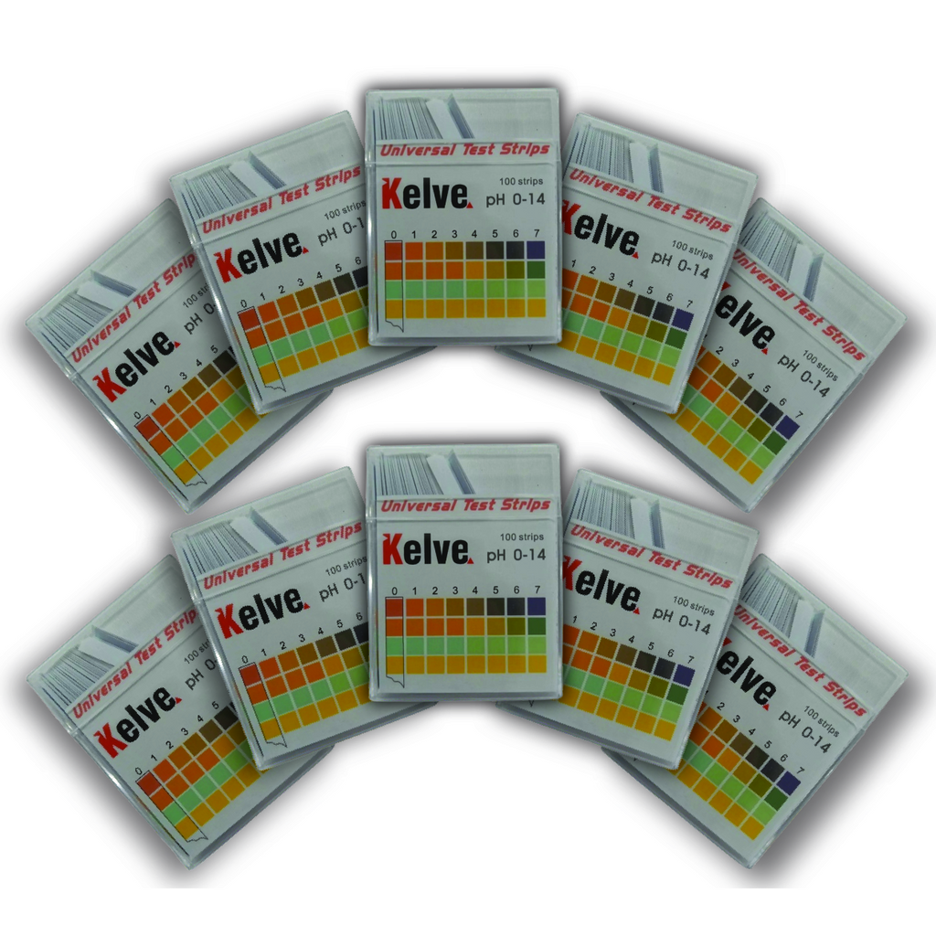 Papel Ph Universal 0-14 Medidor En Tiras Paquete con 10 Kelve