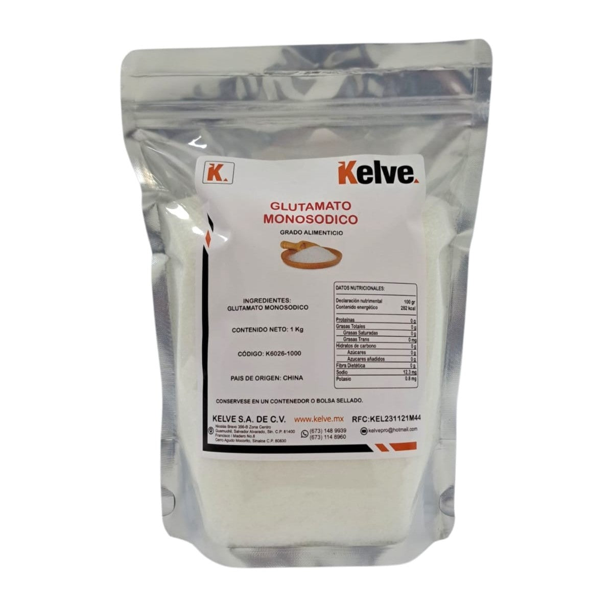 Glutamato Monosodico 1 Kilogramo Kelve