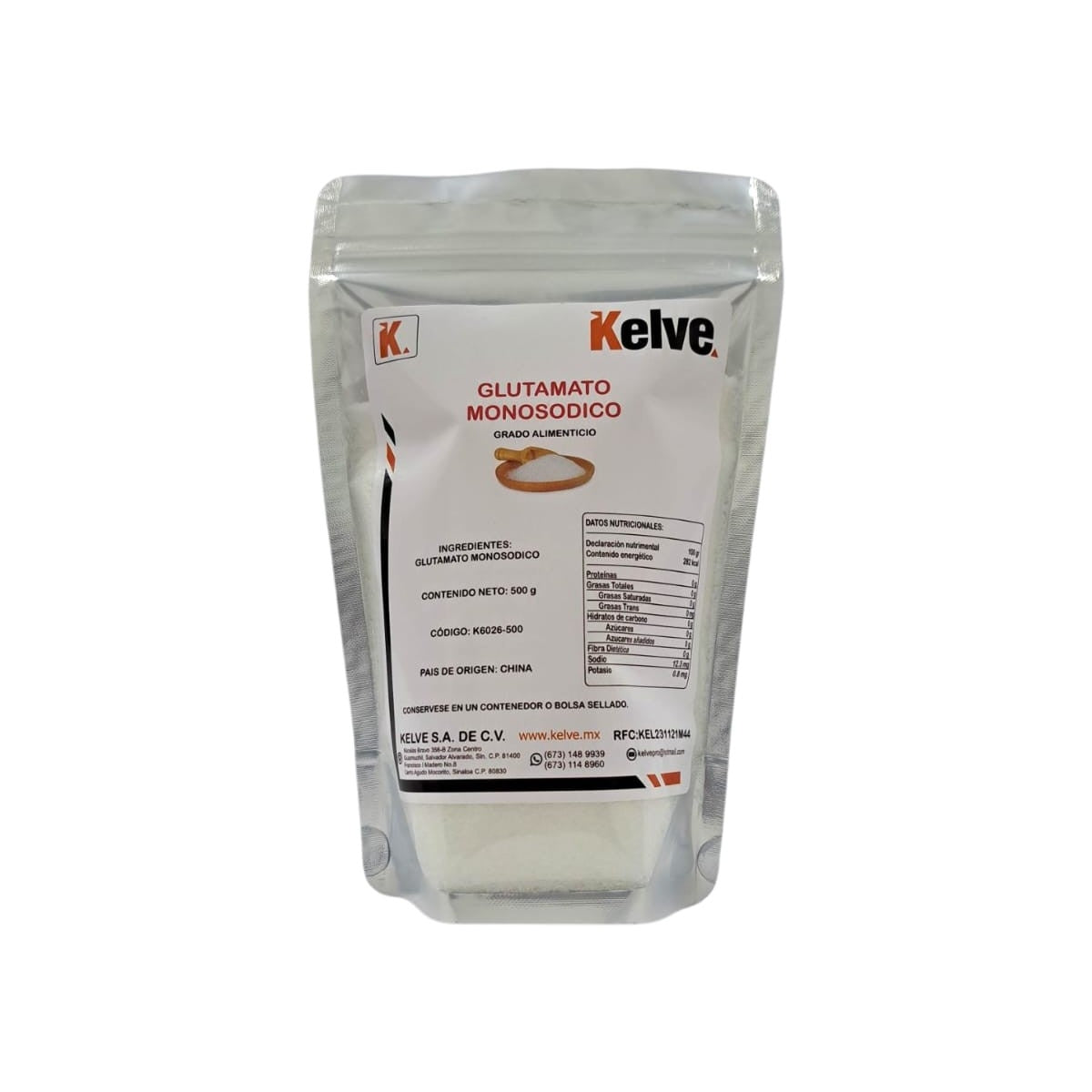 Glutamato Monosodico 500 Gramos Kelve