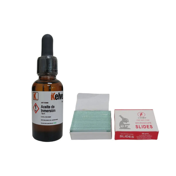 Kit Aceite Inmersión Kelve Tipo A 30 Mililitros + Portaobjetos