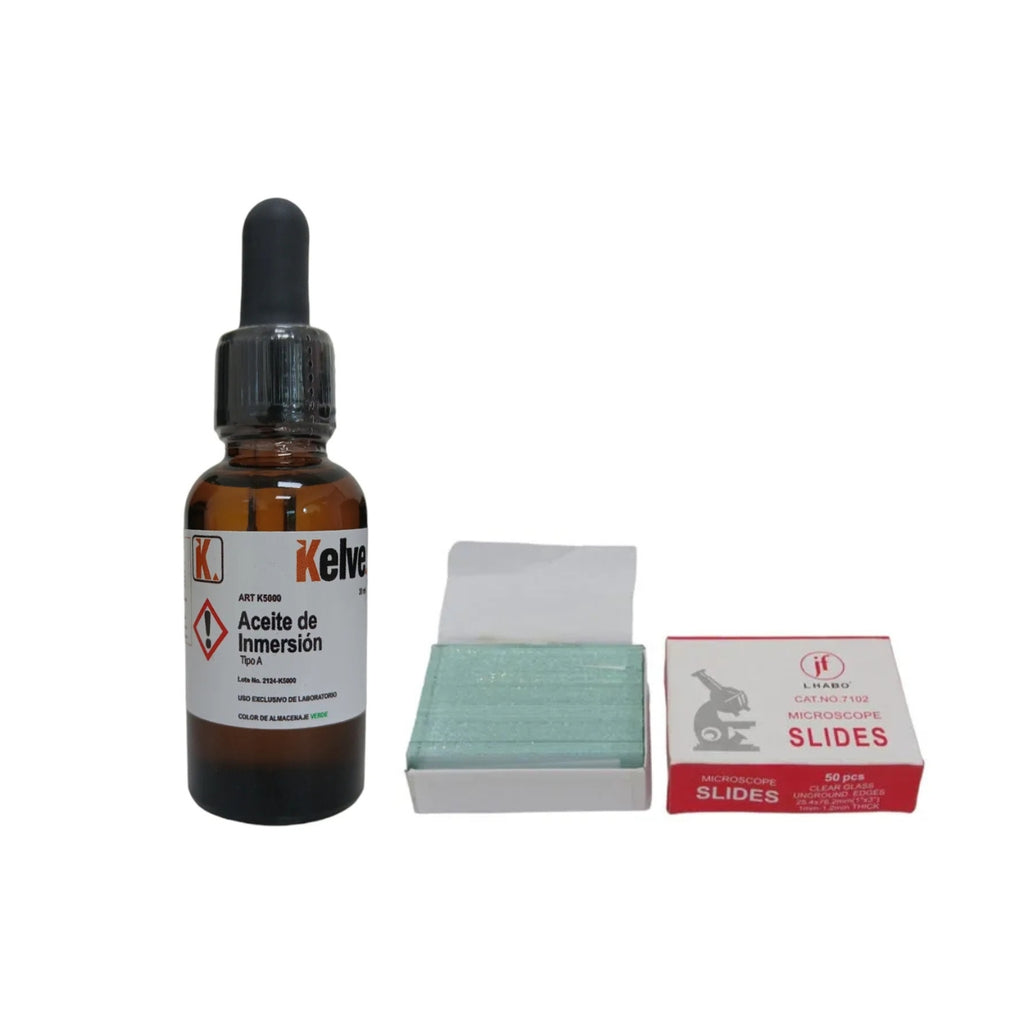 Kit Aceite Inmersión Kelve Tipo A 30 Mililitros + Portaobjetos
