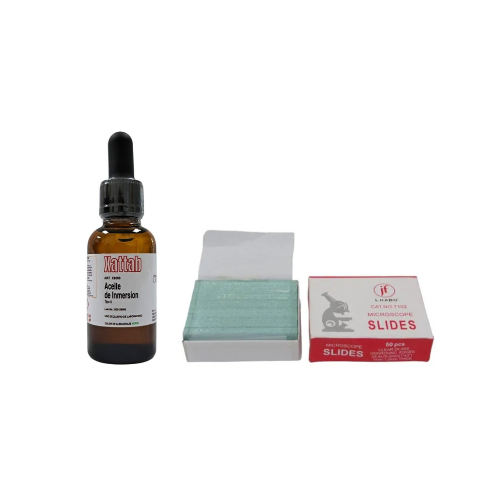 Kit Aceite Inmersión Xattab Tipo A 30 Mililitros + Portaobjetos