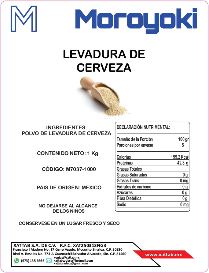 Levadura De Cerveza Natural 1 Kilogramo Moroyoki