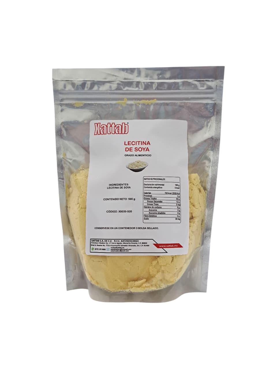 Lecitina De Soya Polvo 500 Gramos Xattab