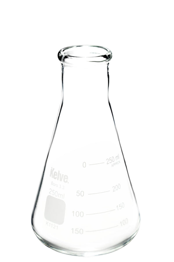 Matraz Erlenmeyer 250 Ml Vidrio Kelve K1121