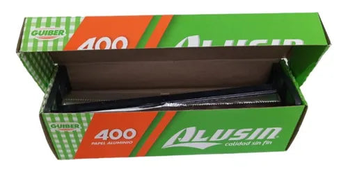 Papel Aluminio Jumbo Grueso 400 metros Alusin