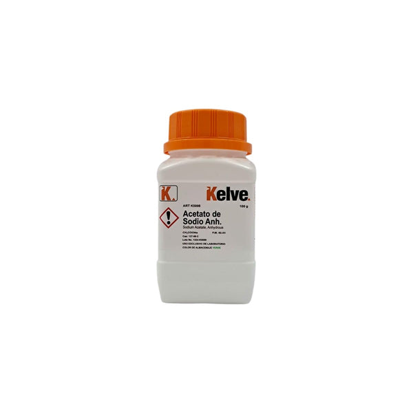 Acetato De Sodio Anhidro De 100 Gramos Kelve