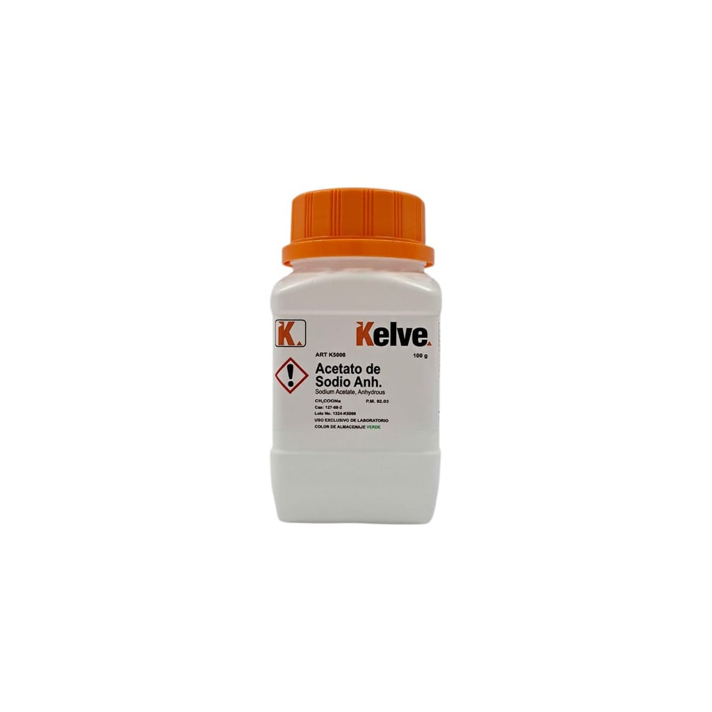 Acetato De Sodio Anhidro De 100 Gramos Kelve