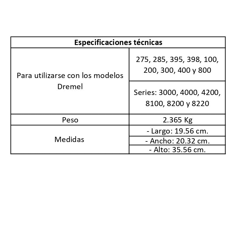 Estacion De Trabajo Para Mototool 220 26150220Aa Dremel ID-2335789