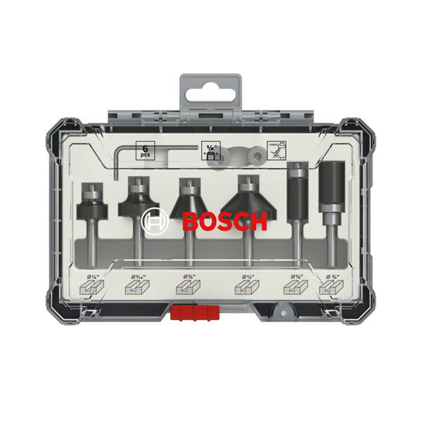 Set Fresas de Acabado 1/4 con 6 Pieza para Madera Carpintero Bosch
