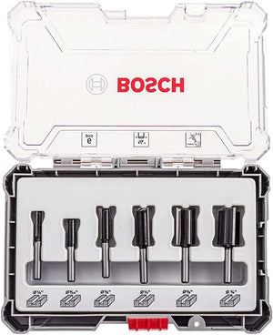 Set De Fresas Rectas 1/4 Con 6 Piezas Para Madera Carpintero Bosch ID-1747938